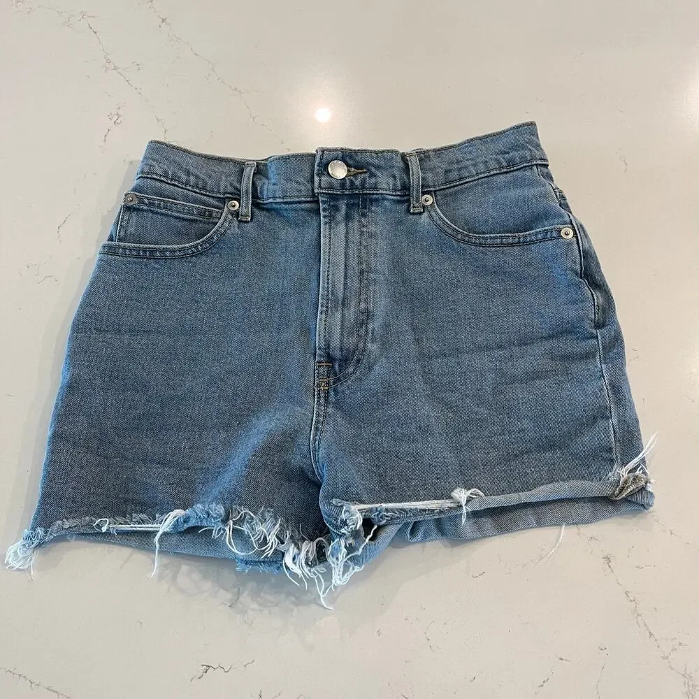 Everlane The Way High Denim Shorts‎ Size 27